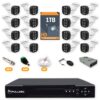 Kit 16 Câmeras de Segurança HD 720p + DVR 16 Canais + HD 1TB + Cabo 200m Fullsec