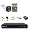 687 Kit 1 Câmera de Segurança HD 720p + DVR 4 Canais + HD 500GB + Cabo 100m Fullsec